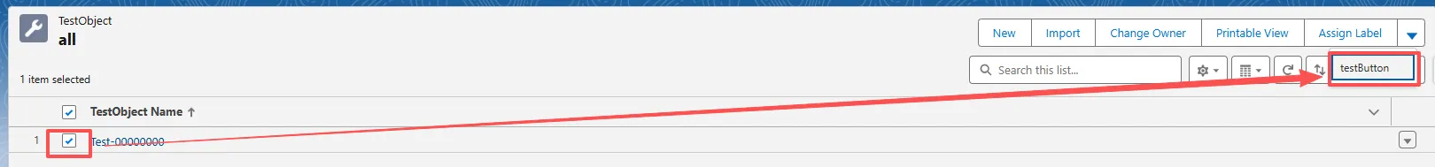 Click the button to navigate to the Visualforce Page