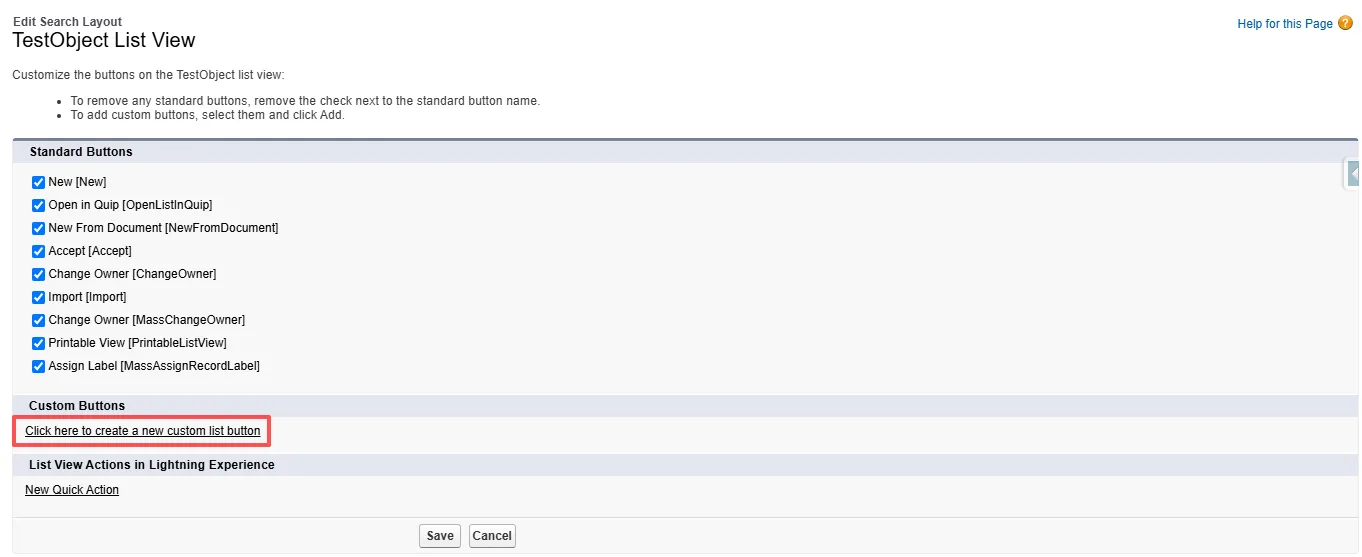 Button created successfully